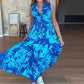 🌸[S-4XL]💃 Női divatos nyomtatott ujjatlan Maxi ruhák✨