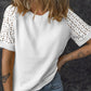 💖✨[S-2XL]👚 Női alkalmi rövid ujjú laza üreges ki rövid ujjú