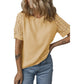 💖✨[S-2XL]👚 Női alkalmi rövid ujjú laza üreges ki rövid ujjú