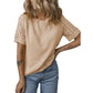 💖✨[S-2XL]👚 Női alkalmi rövid ujjú laza üreges ki rövid ujjú