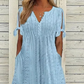 🥰[M-3XL]🌼Női elegáns V-nyakú üreges egyszínű ruha ❤️