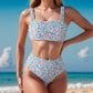 🌈👙Női virágos bikini kétrészes szett✨