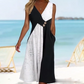 ✨[XL-4XL]💖Női elegáns patchwork V-nyakú ruha
