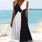 ✨[XL-4XL]💖Női elegáns patchwork V-nyakú ruha