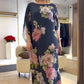 🔥👗[S-4XL]🌺Női Elegáns Crew nyakú nyomtatott hosszú ruha