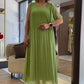 🌿[S-3XL]💃🏻Női divat sifon ujjatlan plisszírozott ruha