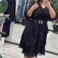 🔥😍[S-4XL]🥳V-nyakú térdig érő ruha👗