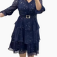 🔥😍[S-4XL]🥳V-nyakú térdig érő ruha👗