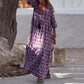 🌸[S-3XL]👗 Magas nyakú, laza, művészi, virágos Maxi ruha🍃