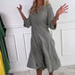 🔥💖[S-3XL]👗Női pöttyös gombos, laza szabású ruha🌿