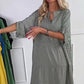 🔥💖[S-3XL]👗Női pöttyös gombos, laza szabású ruha🌿