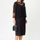 💖😍 【S-4XL】✨Elegáns fekete 3/4 ujjú ruha👗
