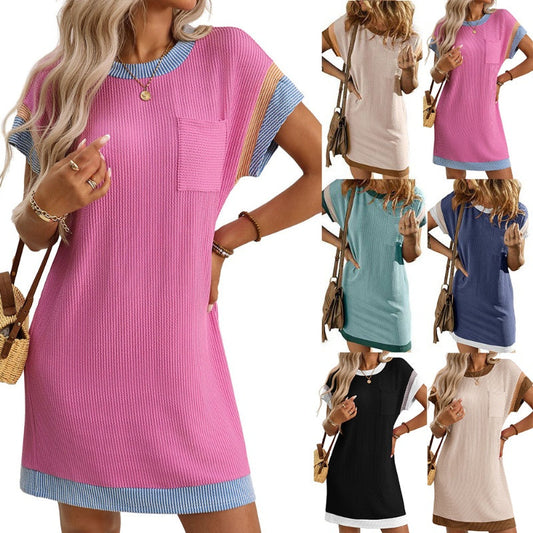 🍀【S-2XL】💃 Női póló A vonalú mini ruhák😍