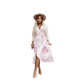 🔥【S-2XL】💖V-nyakú, divatos, nyomtatott, derékban megkötős ruha🎀