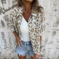 😍[S-4XL]🐆 Női puha alkalmi leopárd nyomtatott ing💖