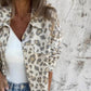 😍[S-4XL]🐆 Női puha alkalmi leopárd nyomtatott ing💖