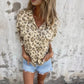 😍[S-4XL]🐆 Női puha alkalmi leopárd nyomtatott ing💖
