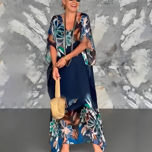 🔥[S-4XL]🌷Női nyomtatott maxi ruha🌿💃