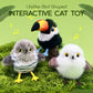 🔥🐤 Plüss madár formájú interaktív macska- és kutyajáték 🐱