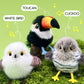 🔥🐤 Plüss madár formájú interaktív macska- és kutyajáték 🐱