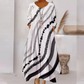 🎁[S-3XL]💖Női divat nyomtatott, laza szabású maxi ruha🍀