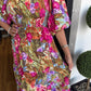 💖[S-2XL]🌞Nyári Eladó 40% KI🔥Flower Garden Olive Maxi ruha