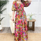 💖[S-2XL]🌞Nyári Eladó 40% KI🔥Flower Garden Olive Maxi ruha