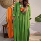 💖[S-3XL]🍀Laza illeszkedésű, egyszínű, V-nyakú maxi ruha🌸