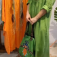 💖[S-3XL]🍀Laza illeszkedésű, egyszínű, V-nyakú maxi ruha🌸