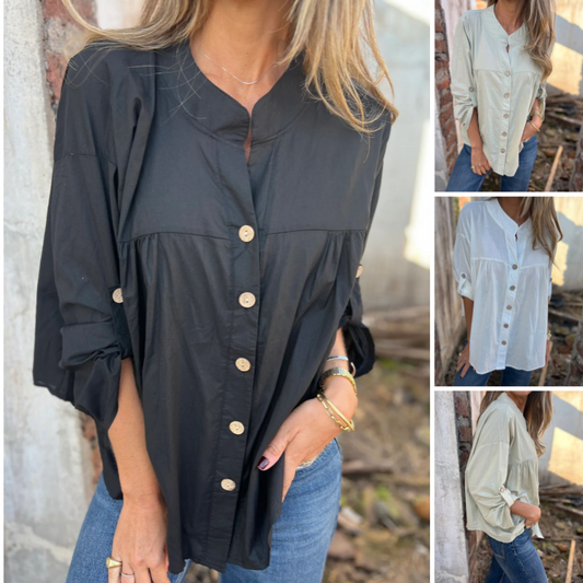 💖[S-3XL]🍀Női hosszú ujjú gombos ing