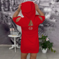Túlméretezett Letter Print Hoodie ruha