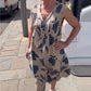 🌸[S-3XL]🌿Női ujjatlan nyomtatott Maxi ruha
