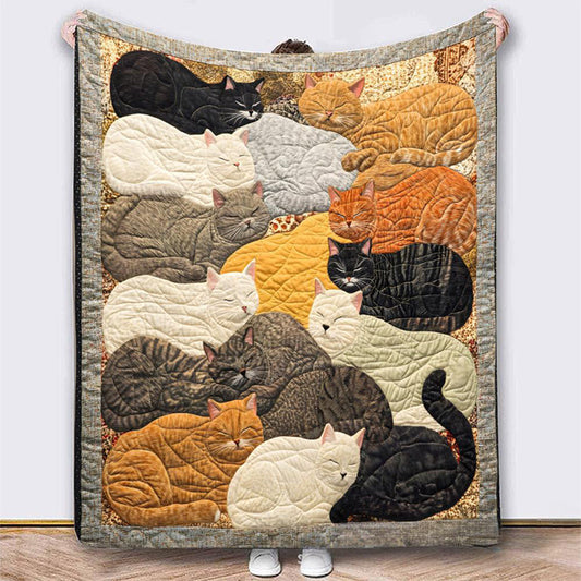 🐱50% KEDVEZMÉNY💤 Alvómacska mintás takaró – ultrapuha flanel, kétoldalas használat ✨