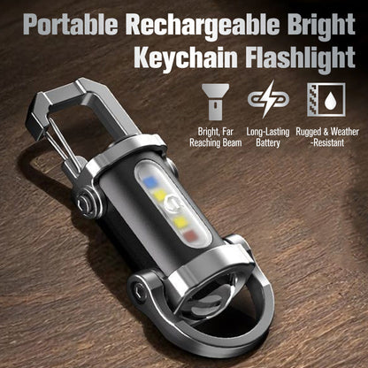 🔥 Több mint 5000 darabot adtak el！！🔦 Újratölthető kulcstartó zseblámpa – 7 üzemmódú LED + COB mini lámpa Type‑C töltéssel, praktikus vészhelyzetekhez és mindennapi használatra ✨