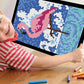 🎨 Mozaik színezőkönyv + kettős hegyű tollak, lazíts és szórakozz!