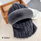👒Női téli meleg, szélálló plüss sál sapka