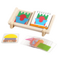 🧩 Geometrikus házréteges puzzle fa alapon 👶