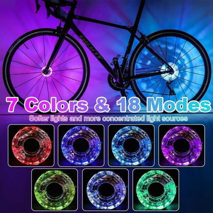 🚲LED kerékpárkerék-agylámpa éjszakai kerékpározáshoz