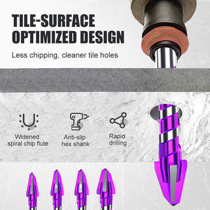 🔨✨ Excentrikus kialakítású csempefúrófej! Repedésgátló és forgácsolásmentes, 6-12mm gyors fúrószerszám!