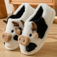 🐄 Tehén modell plüss meleg papucs! 🧦 puha és lélegző, őszi és téli otthoni lépcsőzés szar érzés