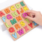 🧩 Fából készült alfanumerikus puzzle, jó a baba korai tanulásához