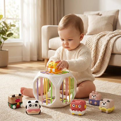 Montessori érzékszervi formaválogató játék kisgyerekeknek