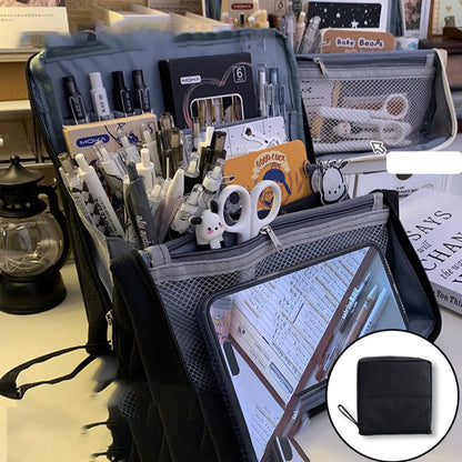 Többfunkciós, nagy kapacitású Oxford szövetből készült, álló tolltartó