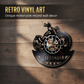 Retro motorkerékpár vinil lemez falióra