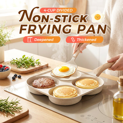 🥞4 rekeszes, tapadásmentes serpenyő reggelihez🍽️