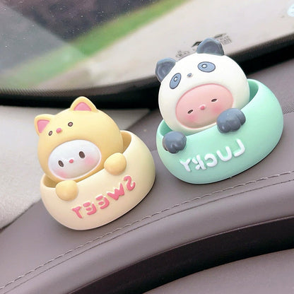 Cuki állatos bobblehead műszerfal díszek