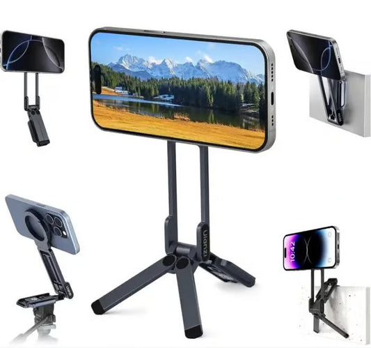 💪🧲 Mágneses Tartó – 5 az 1-ben Mini Tripod Dupla MagSafe Mágnesekkel 📱🎥