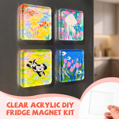 💜Átlátszó akril DIY hűtőmágnes készlet
