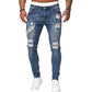 👖Férfi stílusos, szakadt skinny farmer