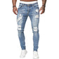 👖Férfi stílusos, szakadt skinny farmer